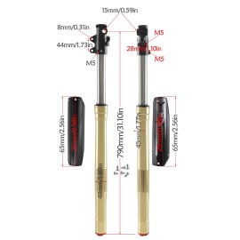 Unbranded 45/48mm 31" Front Forks Tube Shock for 125cc 70cc 90cc 140cc 150cc Dirt Pit Bike