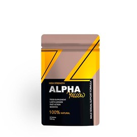 Alpha Yellow – 60MG Ginseng & Maca Herbal Food Supplement for Men, High Strength Formula, Supports Energy, Stamina & Performance, Fast-Acting, Pack of 10 Tablets