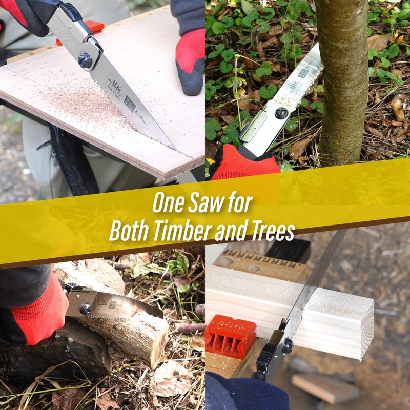SUIZAN Japanese Folding Saw 8.3" Versatile for Wood - Compact