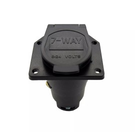 calhawk 7 WAY Round Trailer Connector Female RV Light Plug Connector 7 Poles