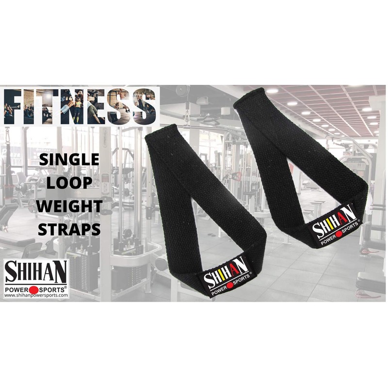 Shihan POWER SPORTS Single Loop,Weight Lifting Straps Weight Gym Straps