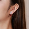 FANCIME Women's Birthstone Earrings, 12 Months, Birthstone Drops, Heart Motif,