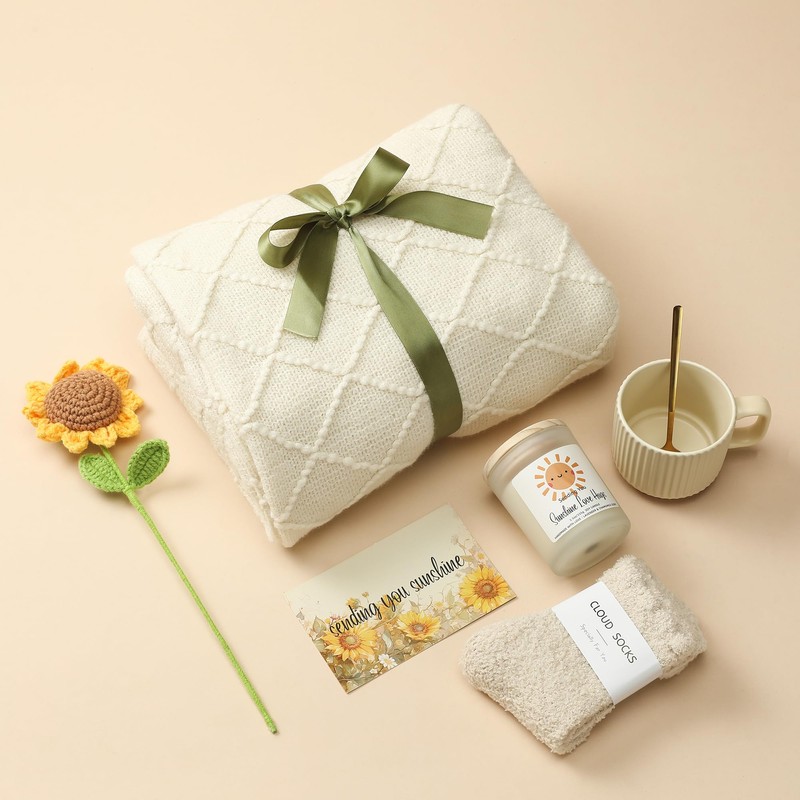 Sunflower Birthday Gifts Basket for Women Sending Sunshine Gift Box