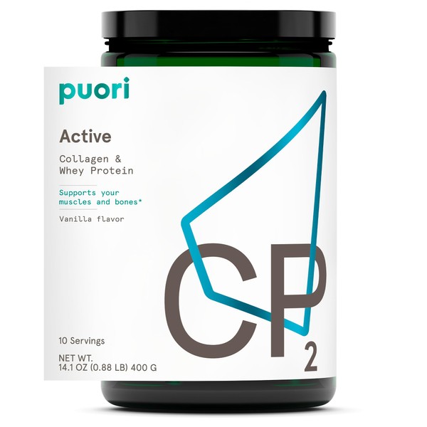Puori Puori Whey Protein Powder with Collagen, CP2 Active, Pasture