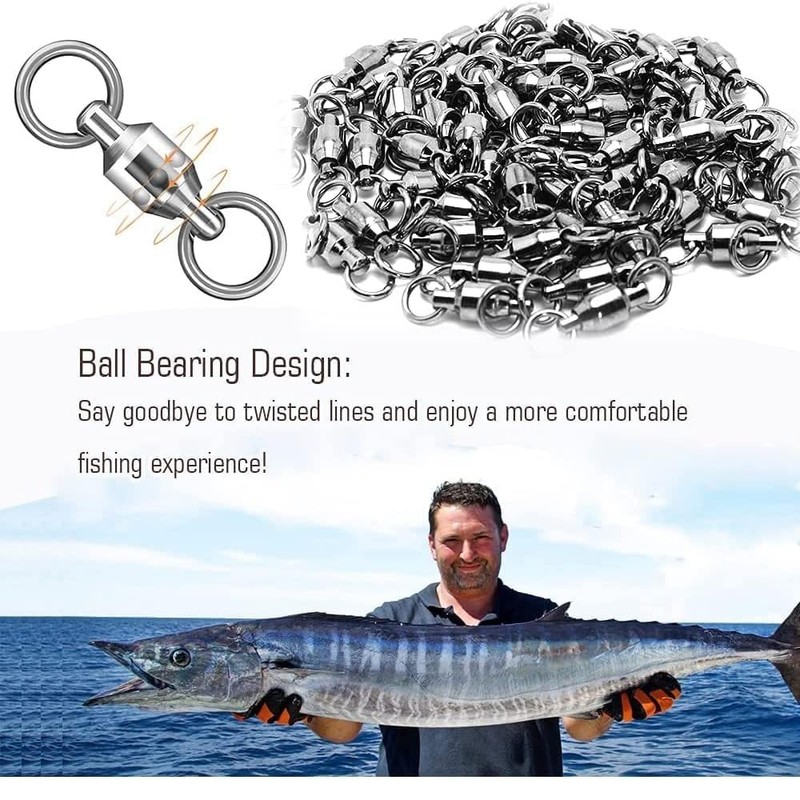 9Tong Ball Bearing Swivels Connector High Strength Stainless Steel Solid