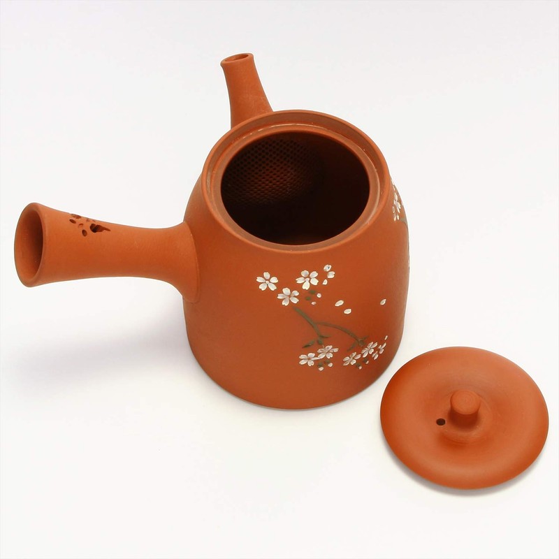 Tokoname Ware F85 Aomine Shududiritate Cherry Blossom Inka Teapot, 6.4