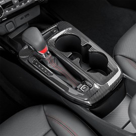 Center Console Gear Shift Panel Frame Cover Trim,Car Gear Shift Knob Console,Panel Trims,Cup Holder Frame Cover,Compatible with Chevy Trax 2024-2025 Accessories (Carbon Fiber Pattern)