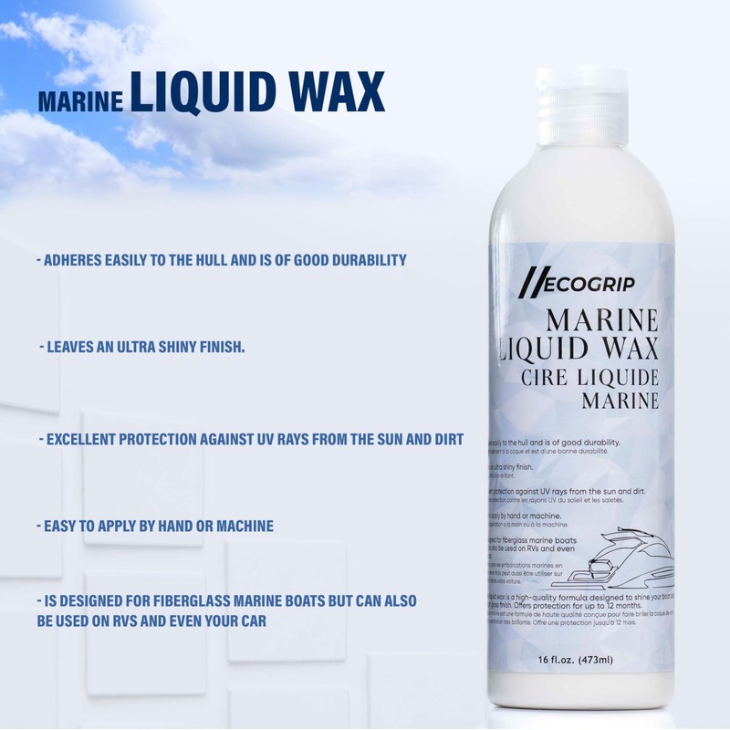 ecogrip premium quality marine and RV wax 473 ml bottle