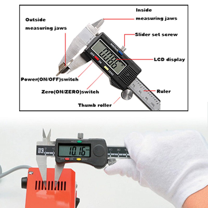 Digital Micrometer - Digital Caliper Vernier Electronic Gauge Measuring Tool