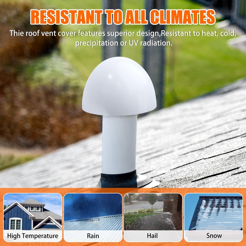 PVC Roof Vent Cap for 1-1/2", 2" and 3" Houses