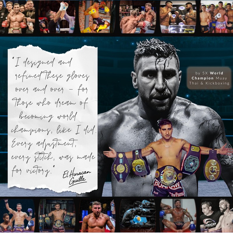 Huracan Premium Boxing Gloves Black Satin 14oz – Velcro