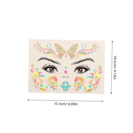 Healeved 8Sheets Decorative Temporary Stickers Unique Patterns for DIY Decals for Adults Fashionable Designs for Festivals and Parties