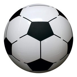12 Pack - Inflatable Blow Up Giant 16" Black and White Soccer Ball Beach Balls