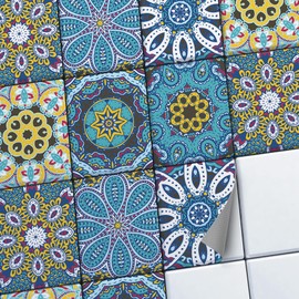 CREATISTO Tile Stickers, Tile Film, Mosaic Tiles, Sticker Film for Tiles, Decorative Film for Tiles in Kitchen and Bathroom/Bathroom (20 x 25 cm, 12 Pieces)