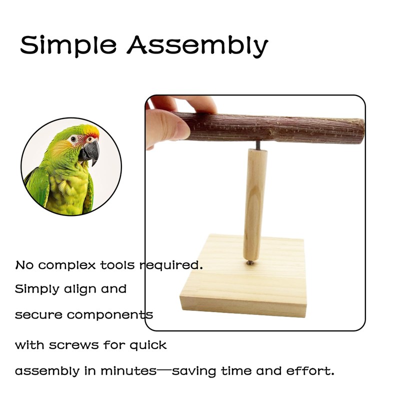 Bird Perch Stand Portable Training Parrot Playstand Parrot Cage Toy
