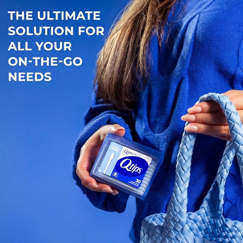 Q-tips Swabs Travel Pack,30 Count, Pack of 1 blue ...