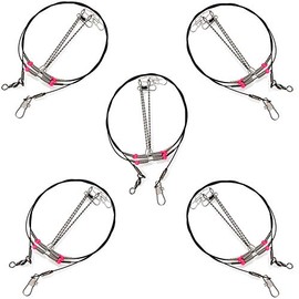 5PCS Wire Trace Leader Rig Stainless Steel 3 Arms Fishing Rigs Tackle 50lb Fishing Lures Wire Leader Trace for Fresh/Salt Water