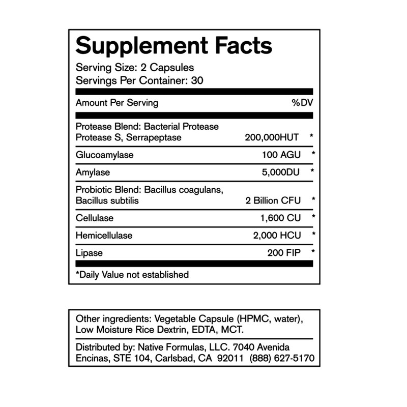 Native Formulas Restore 3 Proteolytic Enzyme & Spore Probiotic Blend