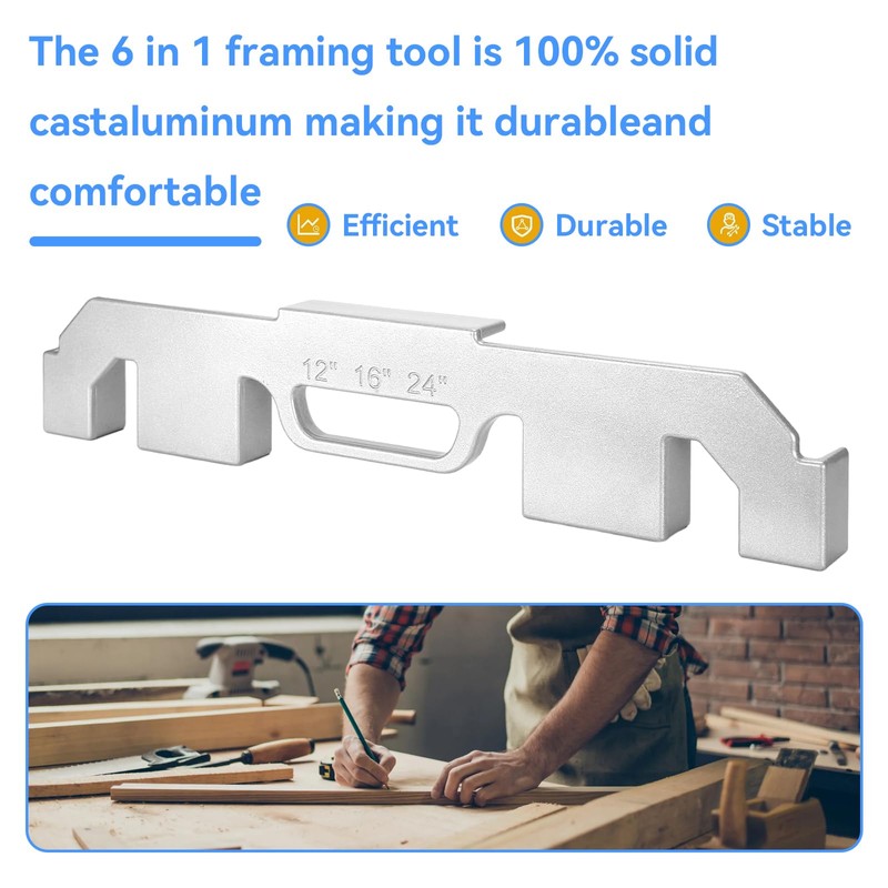 2Pcs 6 in 1 Framing Tools, 12/14/16/18/20/24 Inch Adjustable Size