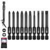 WORKPRO 10pcs Slotted Phillips Screwdriver Bit Set, CNC Machined S2