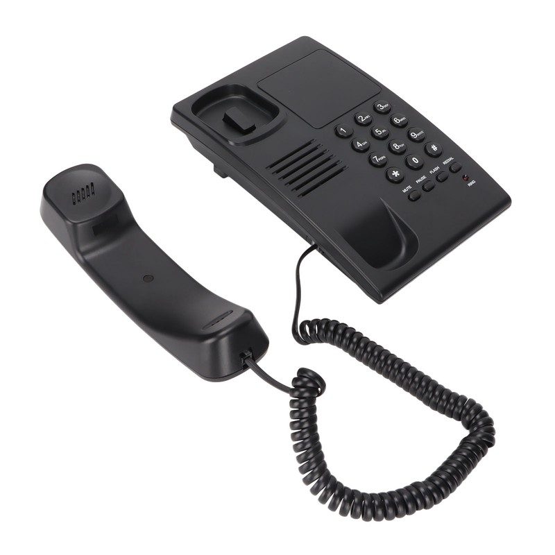 Home Corded Landline LED Indication Bell Mute Hands Free Speed