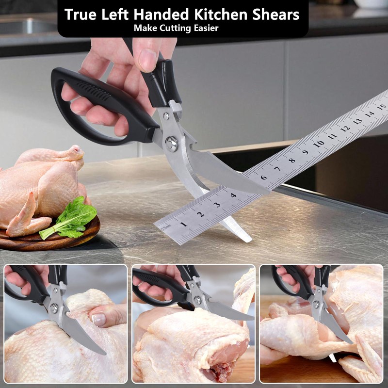 Left Handed Poultry Shears Kitchen Scissors, Lefty Kitchen Tools for