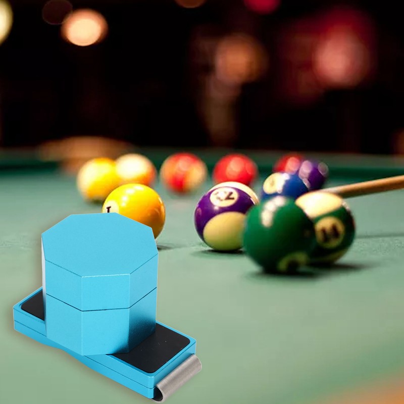 Billiards Octagonal Chalk Case Set Magnetic Billiard Cue Chalk Box