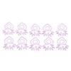 100pcs Paper Clips Portable Mini Electroplating Purple Cute Radish Shape