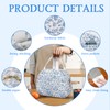EDLMKM Insulated Lunch Bag for Women Kids, Blue Flower Insulated