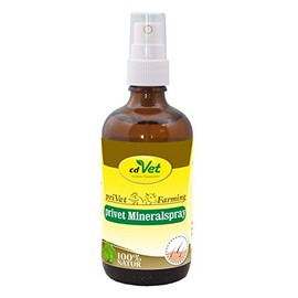 cdVet Naturprodukte privet Mineralspray 100 ml - Ziege, Schwein, Rind - Pflegemittel - juckende + schuppige + trockene Haut - glanzlosem Fell - Parasitenbefall - pflegt + beruhigt die Haut - Glanz -