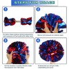 Lovecheer 2PCS Pom Poms Cheerleading Blue and Red Metallic Cheerleader
