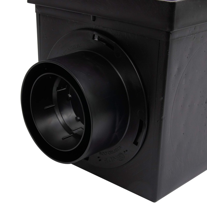 NDS 900BKITRTL1PK Square Catch Basin Drain Kit with 2-Opening Catch