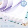 Kutoda Spiral Notebooks for Work, 240 Pages Lined Spiral Journal