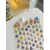 Christmas Nail Art Stickers 5D Embossed Xmas Tree Nail Stickers