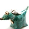 Enigma Supplies Turquoise Greyhound with Wooden Heart to write a