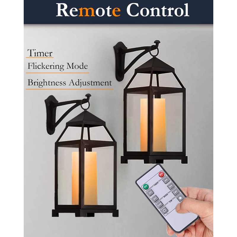 Homemory 9" x 3" Flameless Candles Battery Operated, Flickering LED