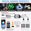 MICTUNING Interior Car LED Strip Lights, RGB 6-in-1 Neon Atmosphere