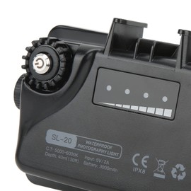 Rosvola Linterna de Buceo, Linterna Subacuática 8 Modos de Iluminación Luces Subacuáticas SL‑20 RGB Luz de Relleno de Buceo Impermeable Luz de Video LED Subacuática para Cámara de Acción