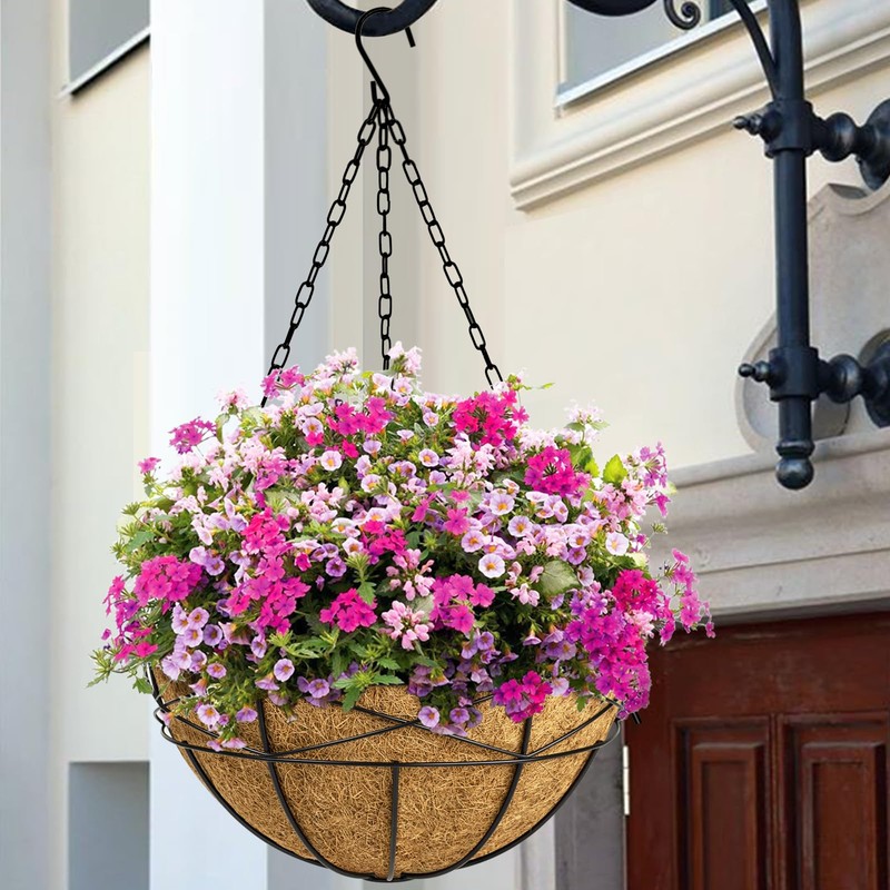 Karlliu 2 Pack 18 Inch Extra Large Deep Hanging Baskets