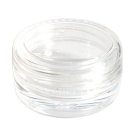 3mL CLEAR THICK WALL Empty SMALL PLASTIC JAR for Cosmetic/Craft/Travel/Lip Balm (3 jars)