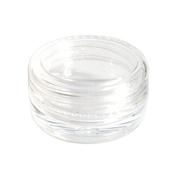 3mL CLEAR THICK WALL Empty SMALL PLASTIC JAR for Cosmetic/Craft/Travel/Lip