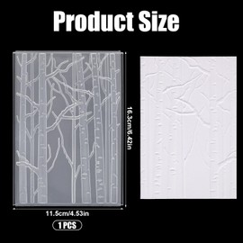 3D Embossing Folders, 6.42x4.53in Branches Embossed Template Embossing Plates Elaborate Textured Embossing Stencils for Scrapbook Card Making & Other Paper Crafts