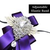 MOHSILY Men's Silk Solid Pre-Tied Bow Tie Luxury Decorative Crystal