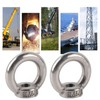 10Pcs Lifting Eye Nut Stainless Steel Ring Shape Fastener Tools