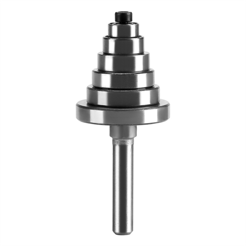 1/2"H - 1/4" Shank Rabbet Router Bit with 7 Bearings