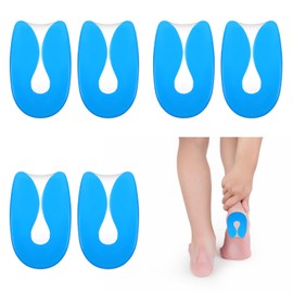 GEEHUA 3 Pairs of Heel Spur Insoles, Gel Heel Protection Against Pressure Pain Heel Cushion Heel Protection for Shoes Gel Cushion Insoles Women and Men (Suitable Size 40-45)