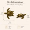 Brass Sea Turtle Figurine Coastal Home Decor Accent