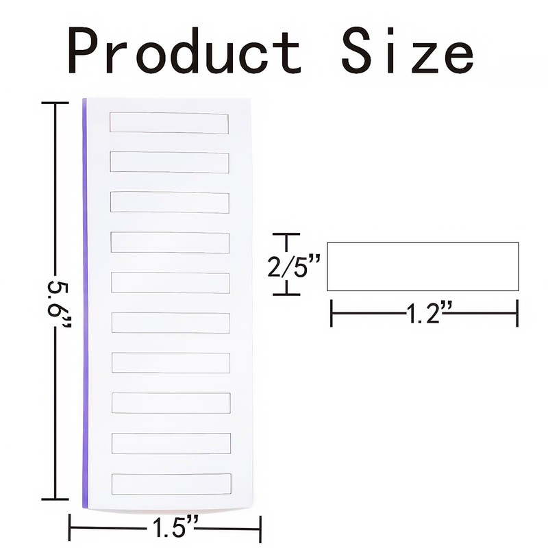 FixItRight 100Pcs Self-Adhesive Drawer Divider Labels – Clear Address Stickers