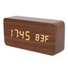 LED Wood Digital Alarm Clock 3 Level Brightness Electronic Clock