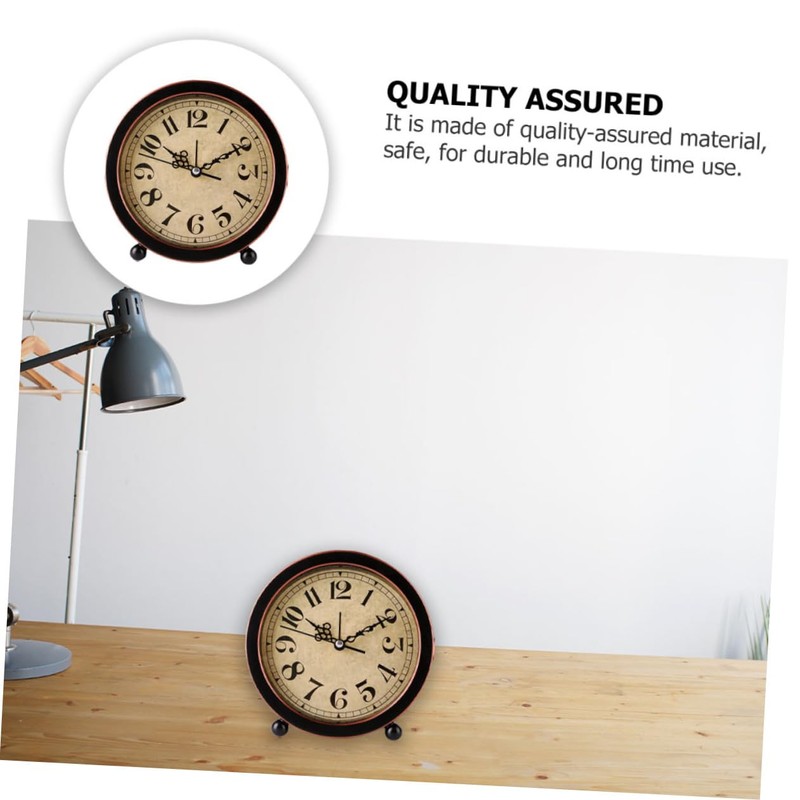MAGICLULU Vintage Alarm Clock Silent Retro Tabletop Clock for Home